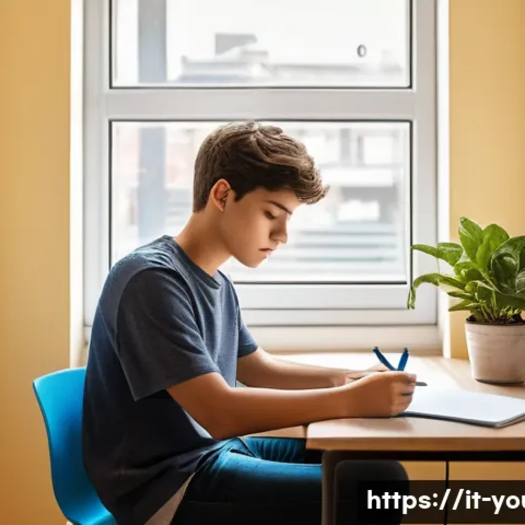 청소년상담사 시험에서 실수를 줄이는 방법 - A focused young adult student sitting at a tidy, well-lit study desk in a modern Italian apartment, ...
