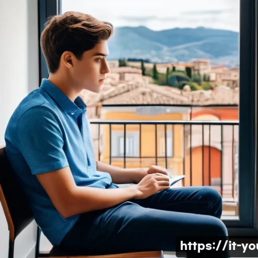 청소년상담사 상담 기록 작성 팁 - A professional psychologist&rsquo;s consultation room in Italy, modern and welcoming atmosphere, with a la...