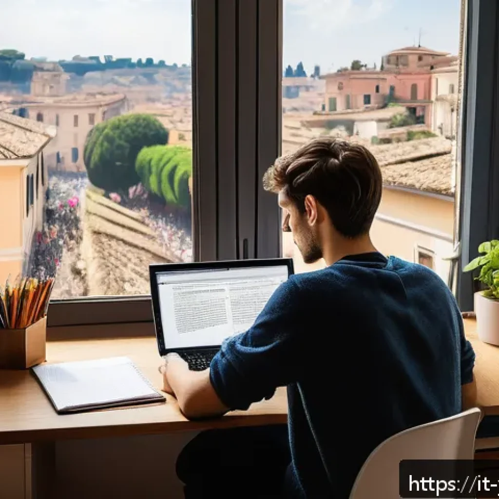 청소년상담사 시험 준비에 도움이 되는 자료 - A focused young adult studying at a cozy desk in a modern Italian apartment, surrounded by textbooks...