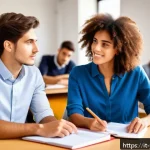 청소년상담사로서 경력 쌓는 방법 - A diverse group of young Italian professionals participating in a university classroom setting focus...