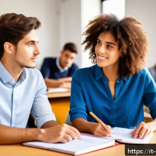 청소년상담사로서 경력 쌓는 방법 - A diverse group of young Italian professionals participating in a university classroom setting focus...